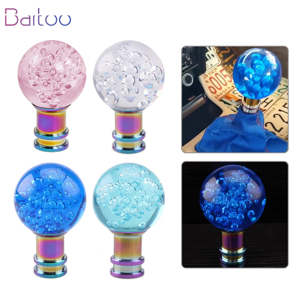 

Universal Car Manual Crystal Transparent Bubble Shift Knob Vifrificatio Bubble Gear Stick Head Shifter Lever Handle SFN081