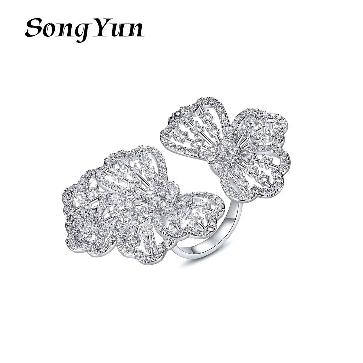 

Ювелирное изделие SongYun: Модное кольцо-бабочка MHT с микроинкрустацией, новый дизайн, регулируемое, для женщин