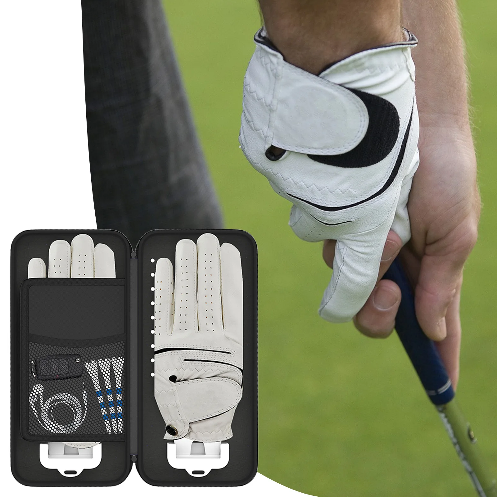 Golf gloves storage bag Two gloves with bracket golf ball marking storage