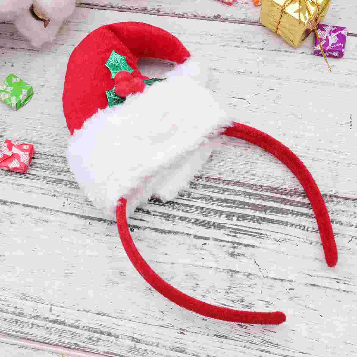 

Christmas Decorative Headband Adorable Hair Bands Hat Hair Hoops Christmas Design Headdress Party Favors Supplies Decorations