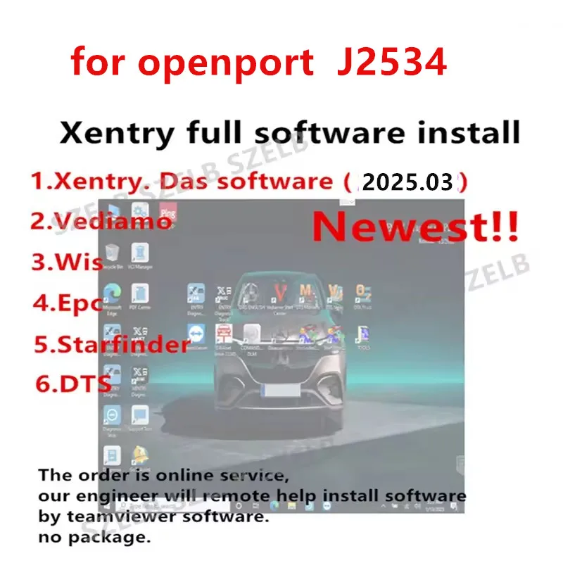 Newest 2025.03 Xentry Software Remote Install and Activate DT.S WI.S EP.C for Auto Diagnostic Tool for openport