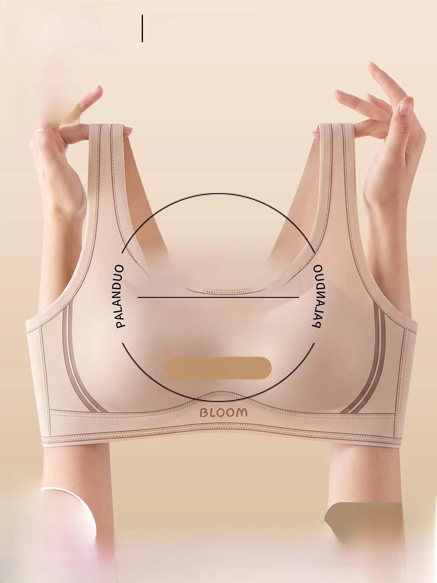 Plandoo Teenage Girls Sports Bra Shockproof Stage Two Vest Style Underwear for Junior And High School Students Full Cup Design