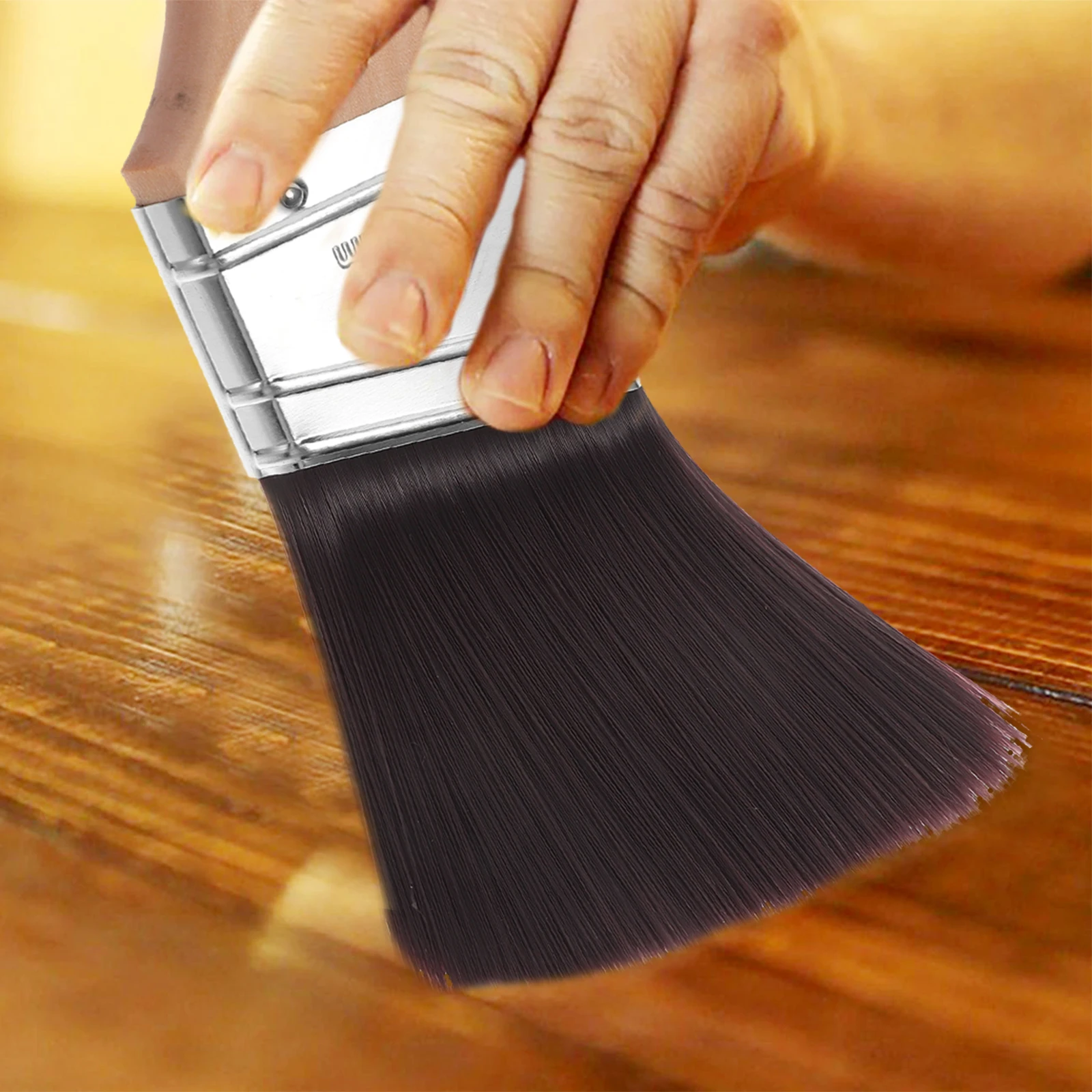 

3Pcs Angled Oil Paint Brush Wood Handle Ergonomic Multi-Use Painting Brush for Wall Furniture Craft Art Home Accessory