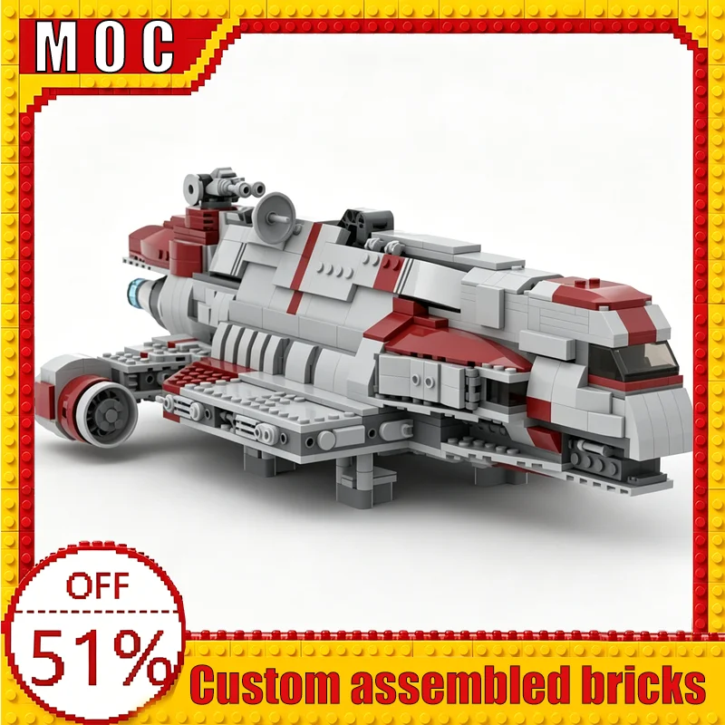 1197 PCS Large Interstellar Main Battle Cruiser Sci-Fi Warship Blocks Model Boys DIY Assembly Creative Educational Learning Gift
