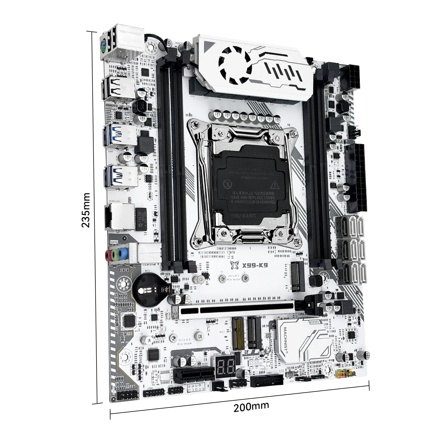 MACHINIST X99 K9 Motherboard Optional LGA 2011-3 Xeon E5 2670 V3 Processor CPU And 16GB DDR4 ECC RAM kit with TPM2.0 interface