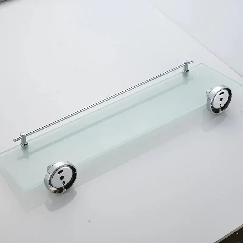 Modern Polished Stainless Steel Single Layer Wall Mounted Bathroom Rack