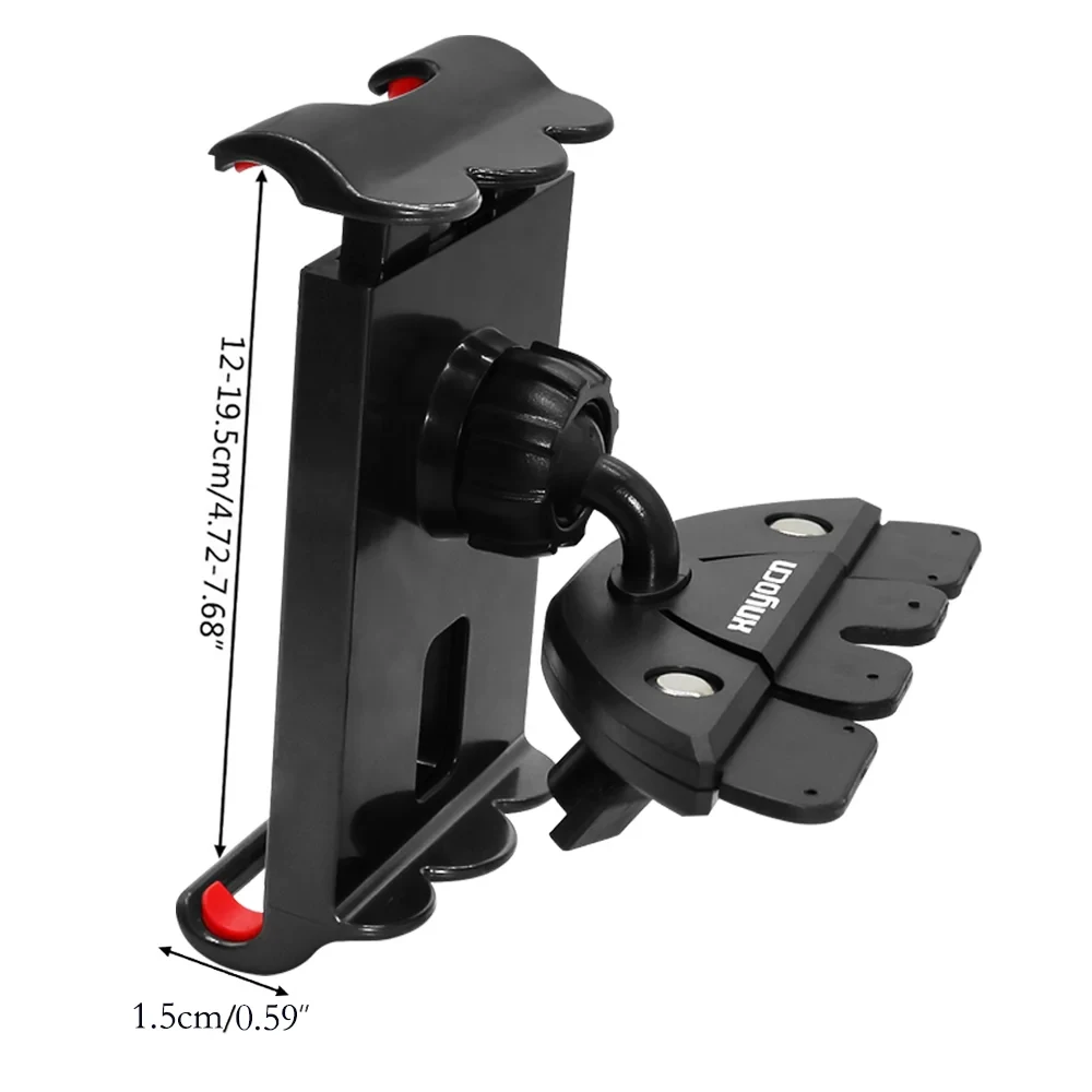Universelle Handy- und Tablet-Halterung für den CD-Schlitz im Auto, verstellbarer, sicherer Halter für das Armaturenbrett, geeignet für Navigationsgeräte. – Detail 7