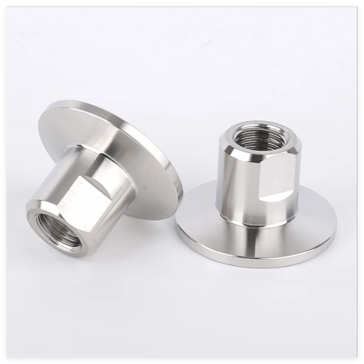 304 Stainless Steel KF Vacuum Inner Wire Joint Quick Mounting Chuck Internal Thread Clamp Flange Direct C Channel KF16 25 40