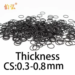 Nitrile rubber thickness cs 0.3/0.4/0.5/0.6/0.7/0.8mm O-ring rubber sealing ring gasket grommet silicon ring OD1.3-81mm