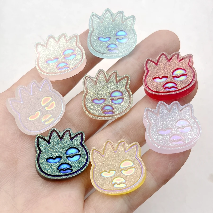 10pcs Ore Face resin Flat back charm Cartoon Crow decorative scrapbook Hair jewelry making handmade accessories