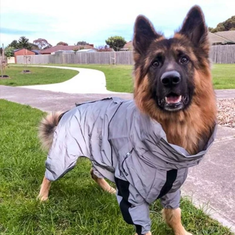 

Dogs And Pets Go Out Full Reflective Tactical Charge Waterproof Raincoat Medium And Large Dogs German Herders Border Collie