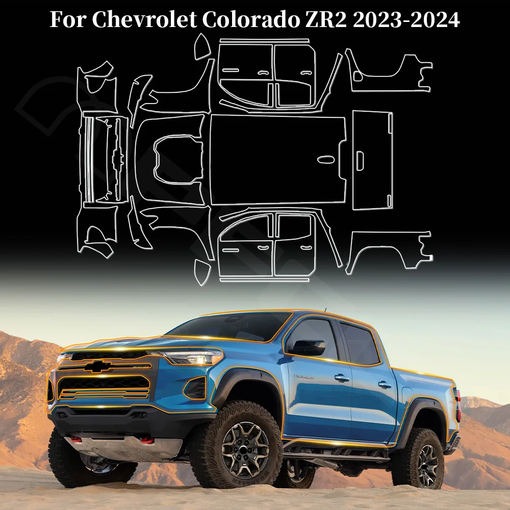 

Paint Protection Film Self-Healing Bra PPF Body Sticker Accessories Anti-Scratch Resistant For Chevrolet Colorado ZR2 2023-2024