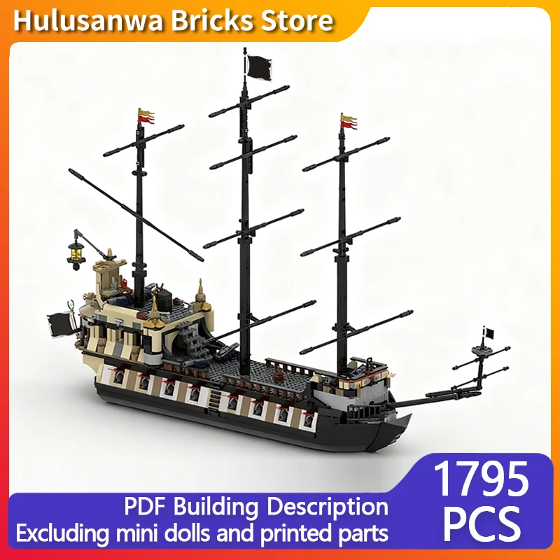 

Sailing Pirate Ship Model MOC Building Bricks War Equipment Modular Technology Gifts Holiday Assemble Children Toys Suit