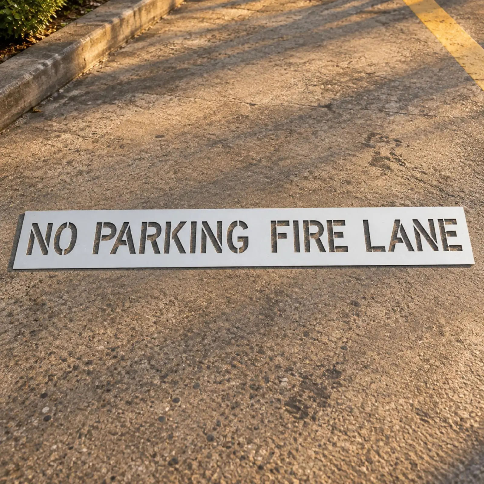 Fire Lane Marking Stencil Accurate Cut-Outs NO PARKING FIRE LANE Stencil Silicone Spray Paint Template Flexible Easy to Use