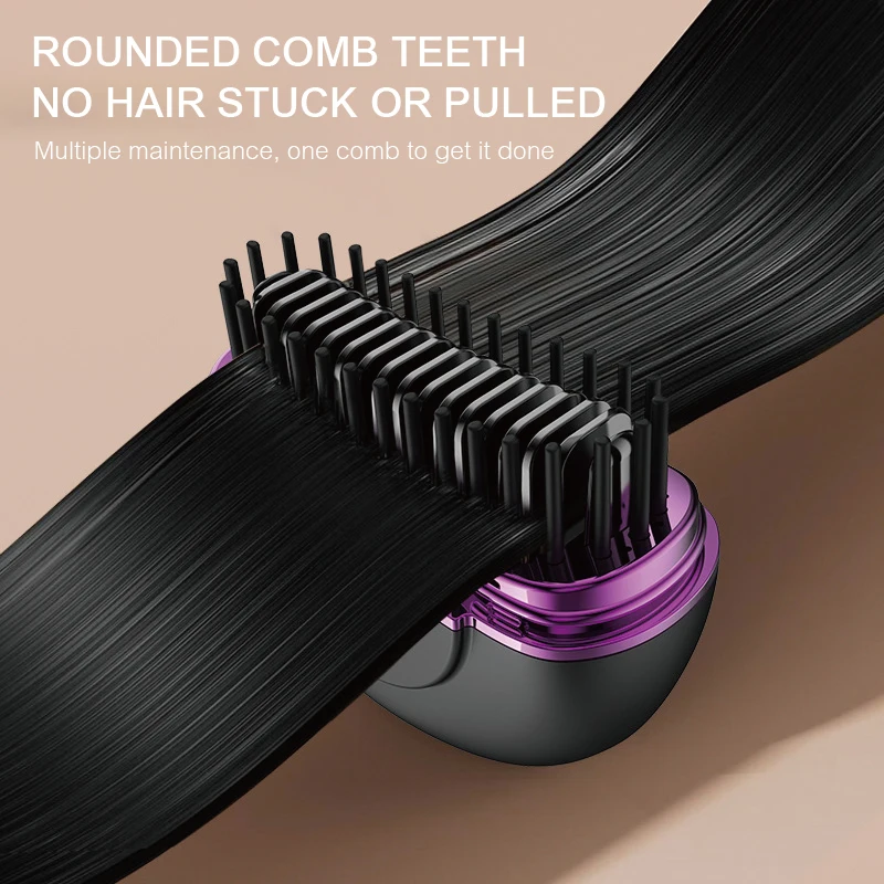 Smart Library Hot Sale Portable Mini Hair Heating Comb Hair Style Tools Wireless Cordless Hair Straightener Brush