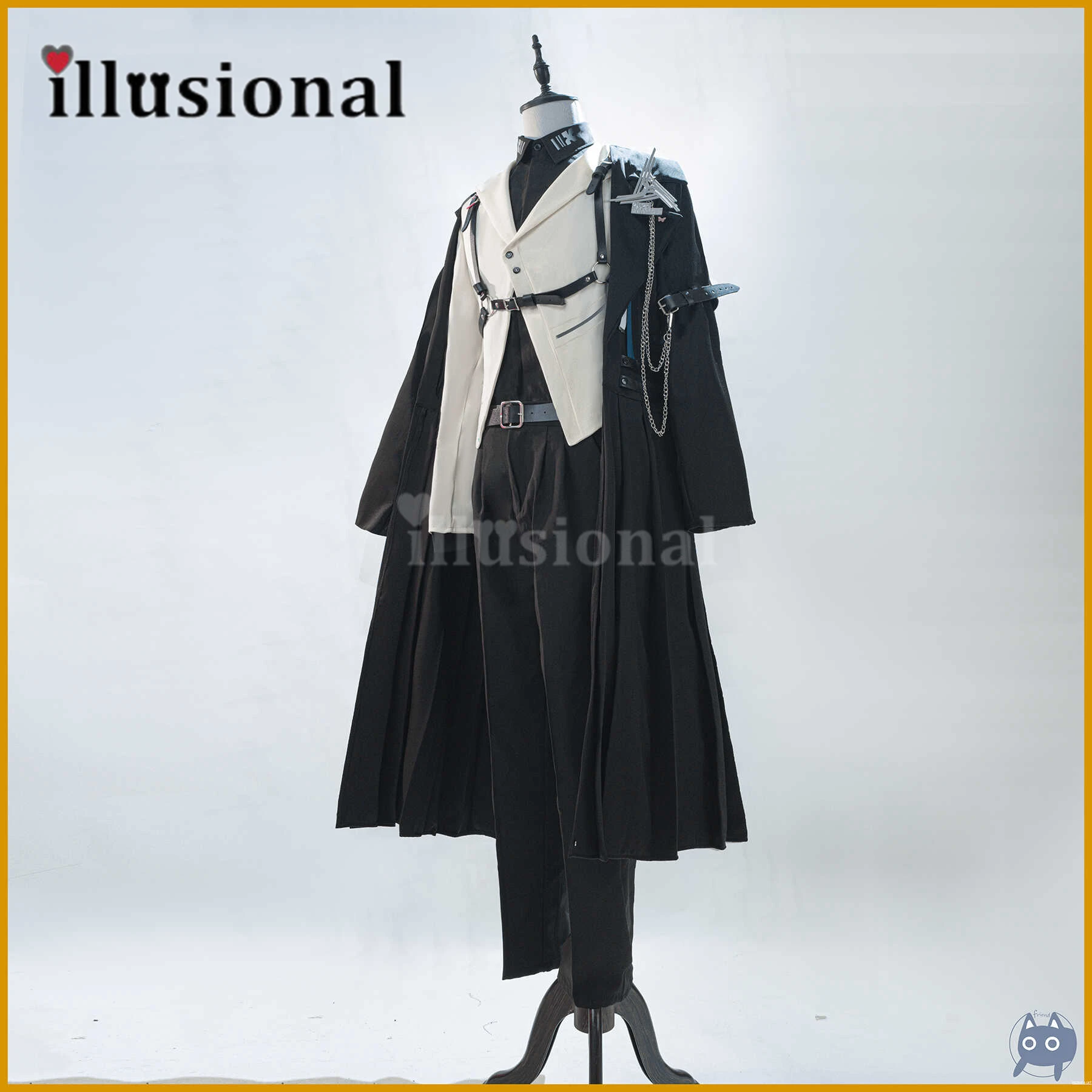 illusional logos from Arknight logos Cosplay Costume game halloween shirt cape pants S-XXXL