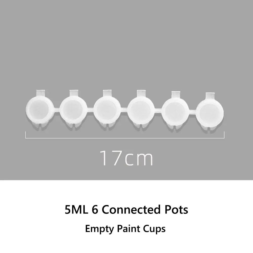 Portable Plastic Pigment Strips 2ml/3m/5ml 6/8 Connected Pots Paint Box Pigment Container Art Crafts
