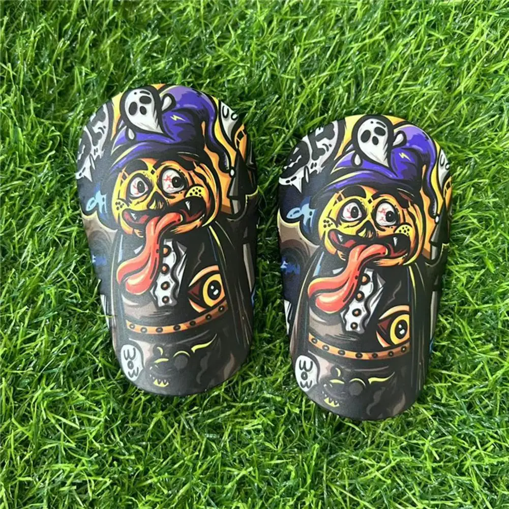 1 Pair Mini Soccer Shin Guards Cartoon EVA Foam Shin Guards Shock Absorbing Soccer Leg Protector Football Training Shin Guards