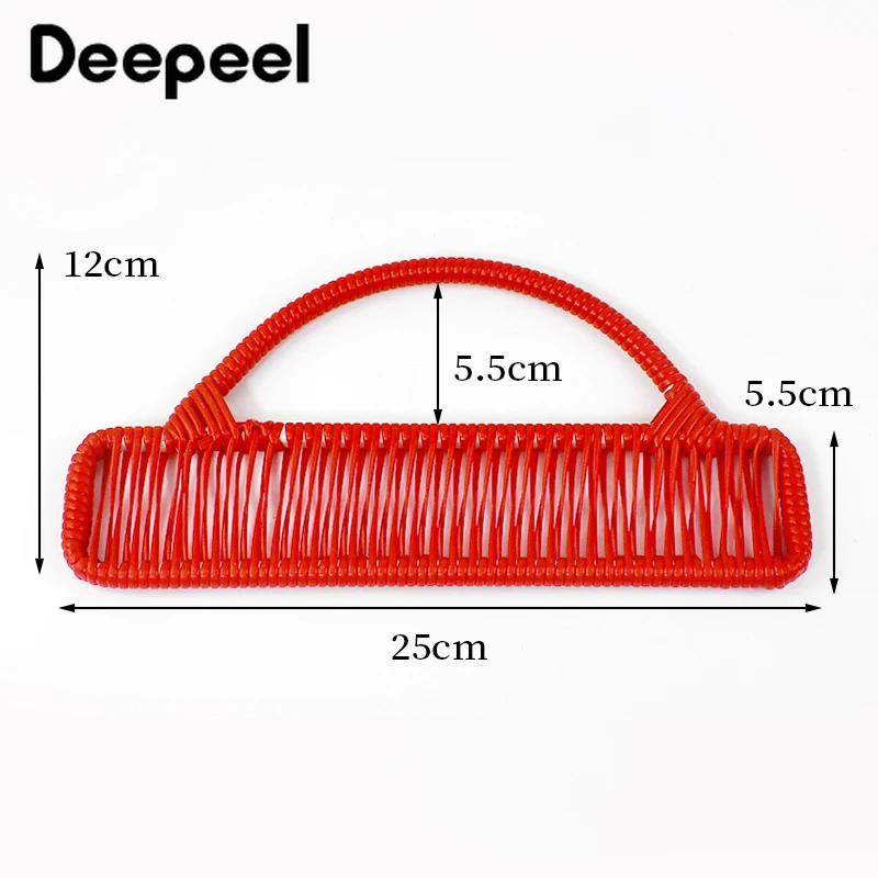 2 Stücke Deepeel 12*25 cm Neue Gewebte Tasche Rattan Griff Geldbörse Rahmen Handtasche Griffe Nähen Klammern DIY Handgemachte Handwerk Taschen