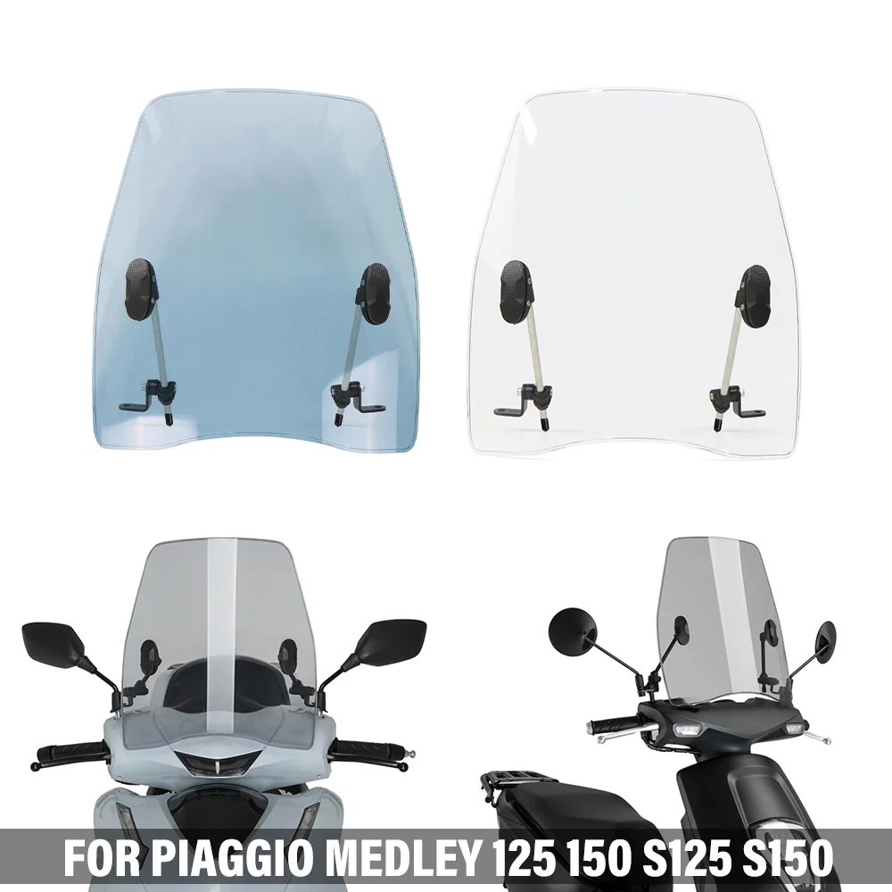Universal Windshield FOR PIAGGIO MEDLEY 125 150 S125 S150 Motorcycle Front Windscreen Electric Scooter Wind Deflector Spoiler
