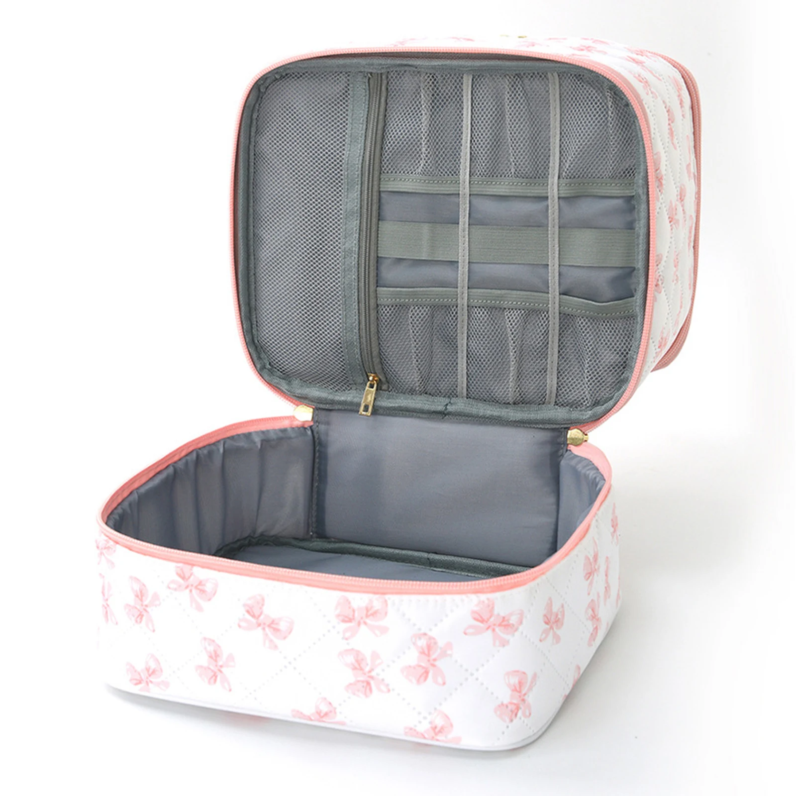 

3/Double Layer Cosmetic Bag Large Nail Polish Storage Bag Cosmetic Case Organizer for Women Travel Accessories Organizer