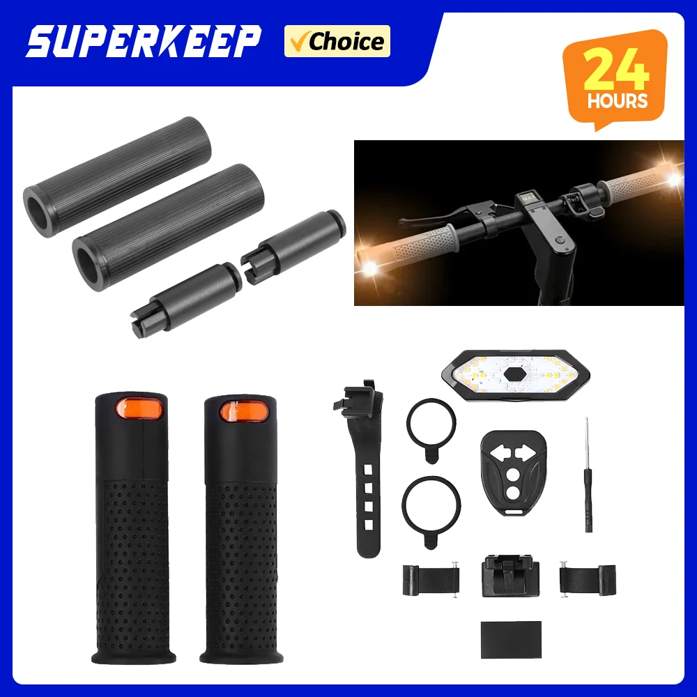 

Handlebar for Ninebot Max G30 Extended Grip Turn Signal Handle Handlebar Left Right Turn Signal LED Lamp Electric Scooter Parts