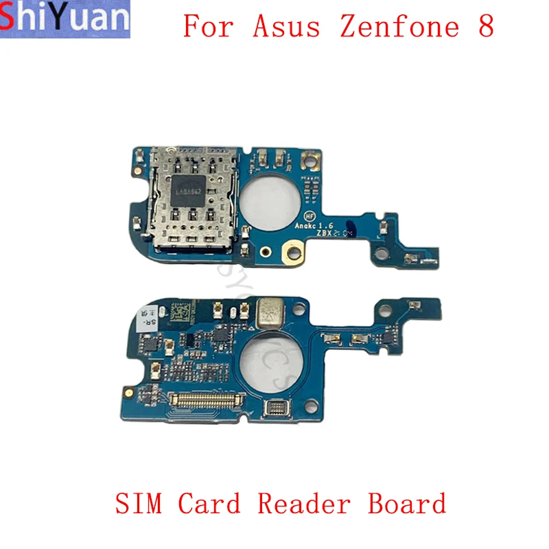 Sim card reader board flex cabo para asus zenfone 8 zs590ks, peça sobressalente