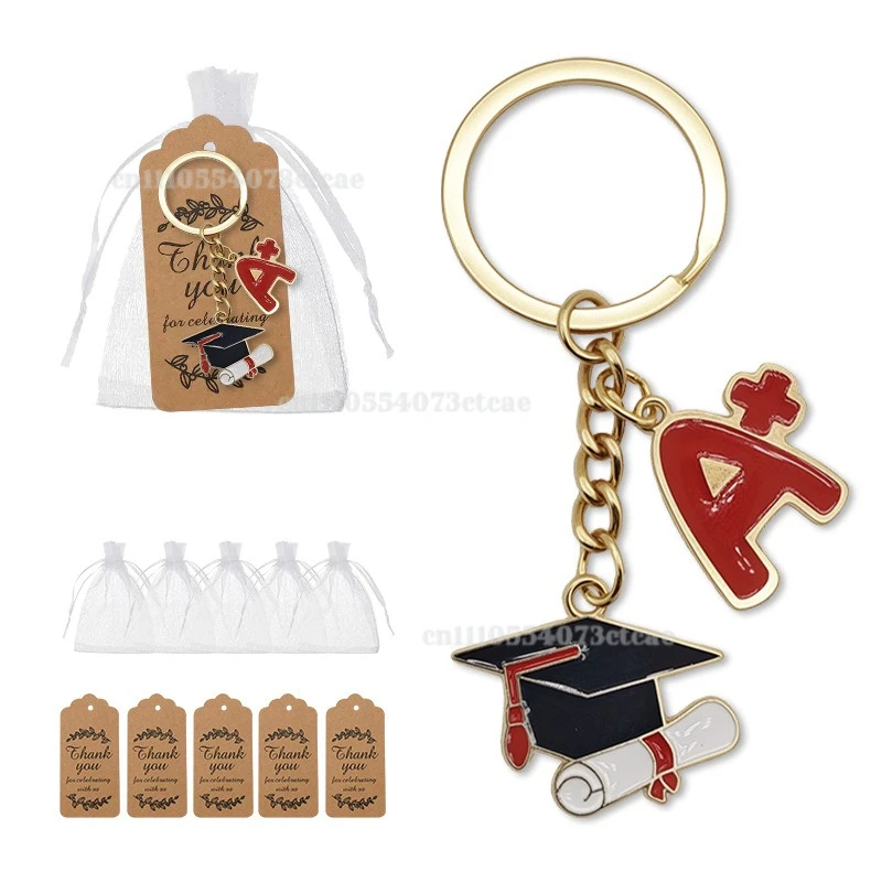 Fashionable Doctor's Hat Graduation Season Ceremony Gift Pendant Keychain Set Hanging Decoration Creative Graduation Gift