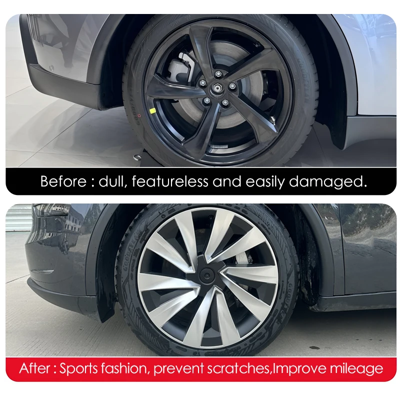 4 SZT. Kołpaki na felgi Tesla Model Y Juniper 19-calowe, nakładki na koła Performance, zamienne, pełne felgi, akcesoria 2025