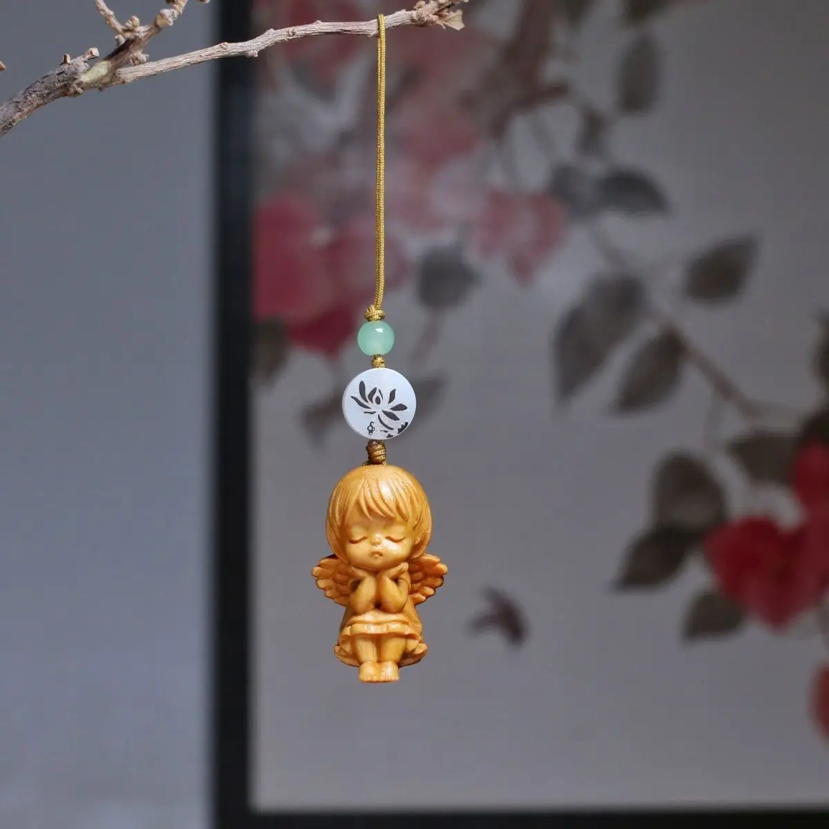 

Деревянные подвески для телефона с изображением ангела для девочек, милые чехлы-брелки для iPhone 17, школьный портфель с камерой CCD, новые корейские аксессуары ручной работы