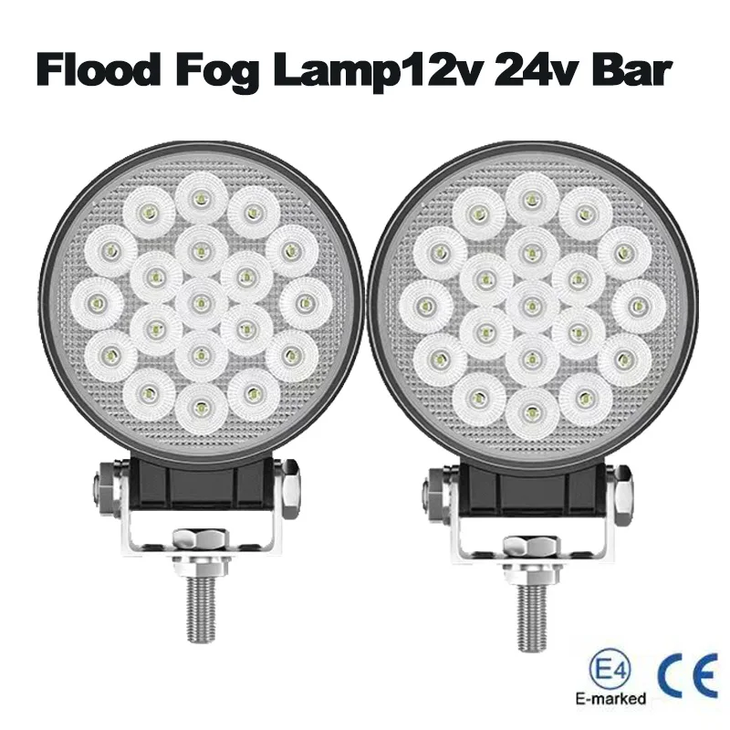 

19W 19LED Work Light LED Car Front Fog Light DC9-30V Truck SUV 4X4 4WD Engineering Headlights Off-road Round Headlamp