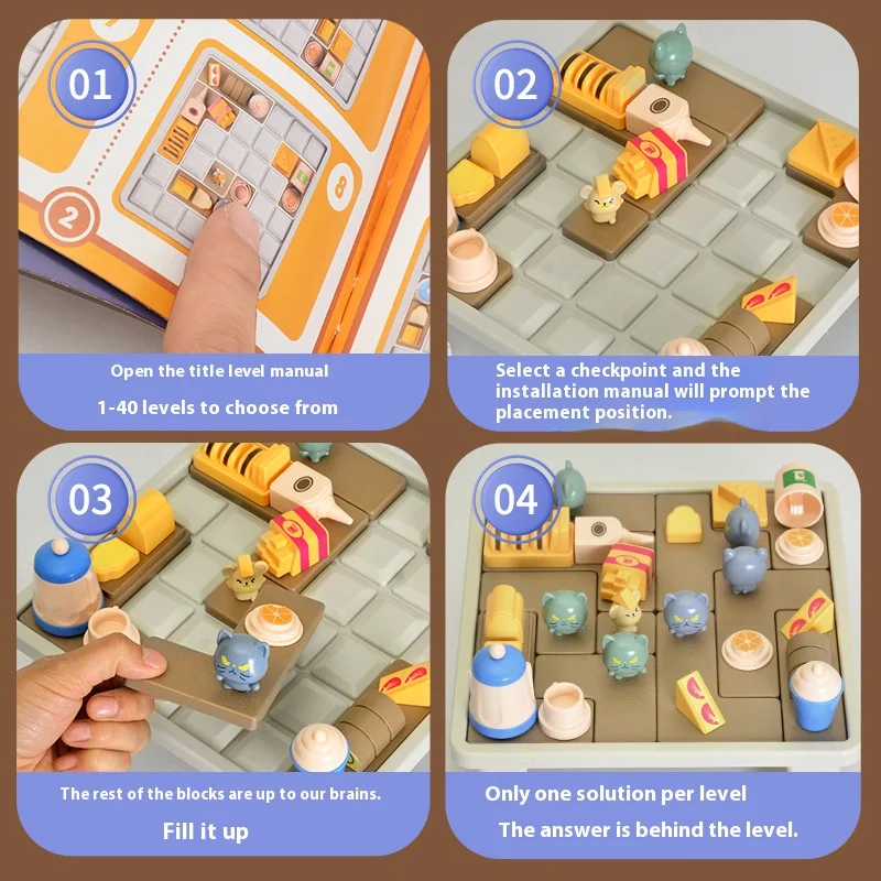 Giochi da tavolo da battaglia per gatti e topi Set da tavolo da gioco per la casa dei cartoni animati festa in famiglia giochi da tavolo interattivi