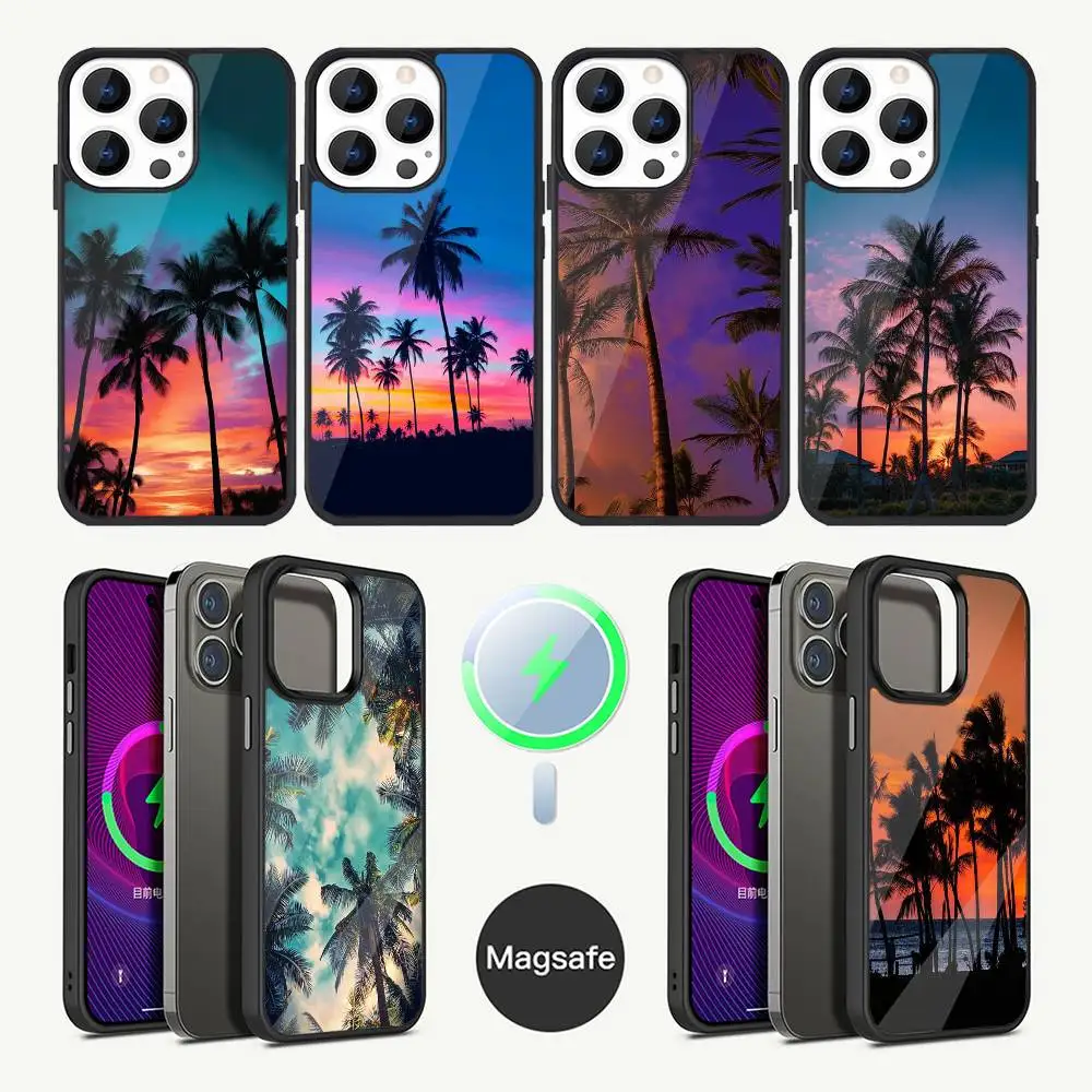 

Coconut Palm Tree Phone Case For iPhone 16,15,14,13,12,11,Plus,Pro,Max Mini Magsafe Magnetic Wireless Charging