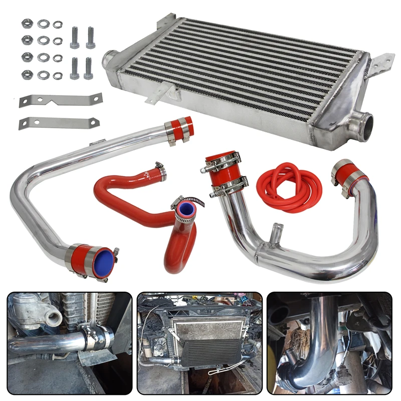 Front Mount Intercooler Kit for VW PASSAT AUDI A4 B5 1.8T 96-01 FMIC Blue / Black / Red