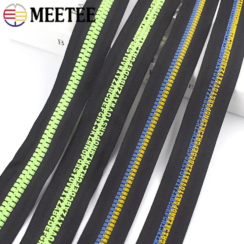 

1-5Meters 5# 8# Resin Zippers Tapes with Zip Silders Long Chain Zipper for Backpack Clothes Zips Repair Kit Sewing Accessories