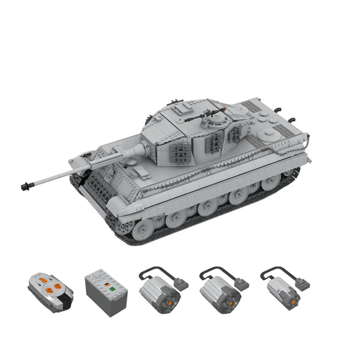 

Изготовленная на заказ модель танка MOC-130474 1/16 RC King Tiger (динамическая версия/2329 шт.)