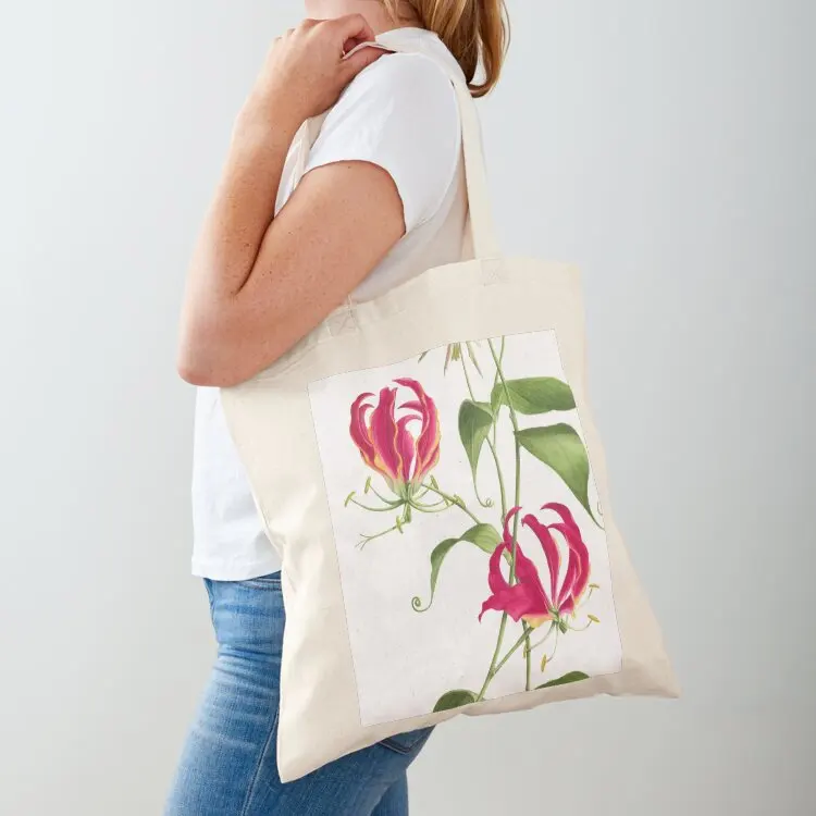 

Gloriosa rothschildiana - Flame Lily Tote Bag ecological bags Big bag Lady bag shoping