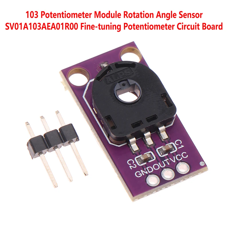 103 Rotary Angle Sensor Fine-Tuning Potentiometer Module SMD Dust-Proof Angle Sensing Potentiometer Module SV01A103AEA01R00