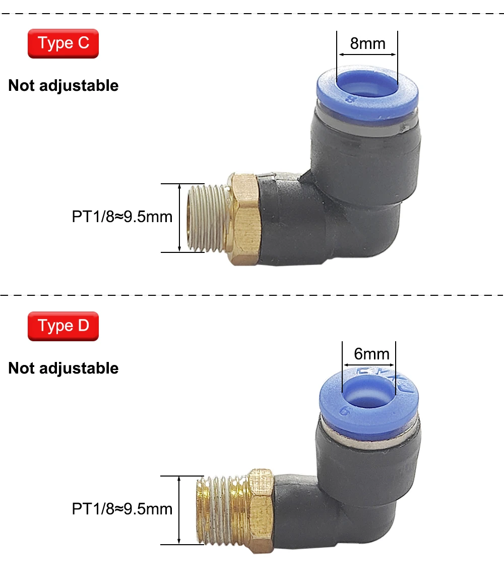 HUNST Laser Maschine Gas Düse Luft Regulierung Durchmesser 6mm 8mm 10 Teile/los für Co2 Laser Kopf. – Detail 3