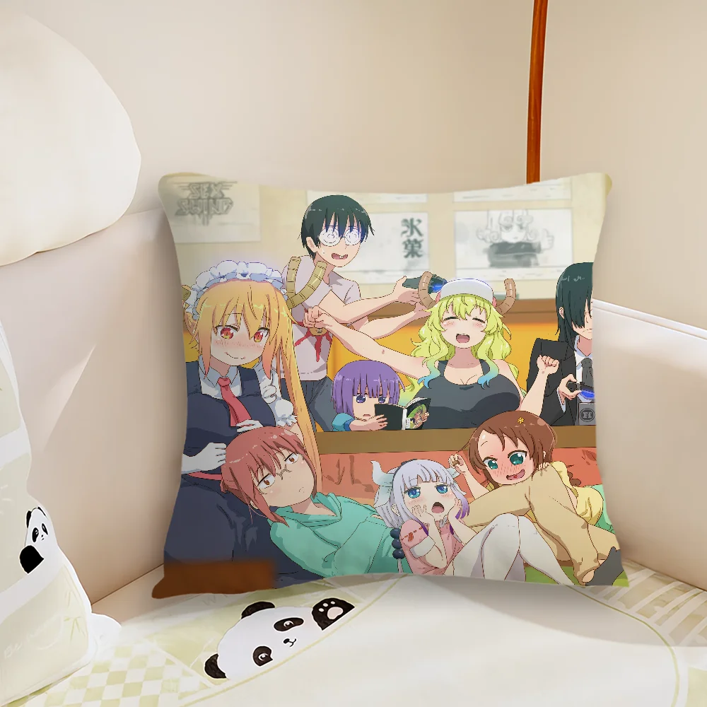 K-Kobayashi San Chi No Maid Dragon Pillow Case Living Room Sofa Cushion Cover Suitable For Home Bedroom Room Decoration