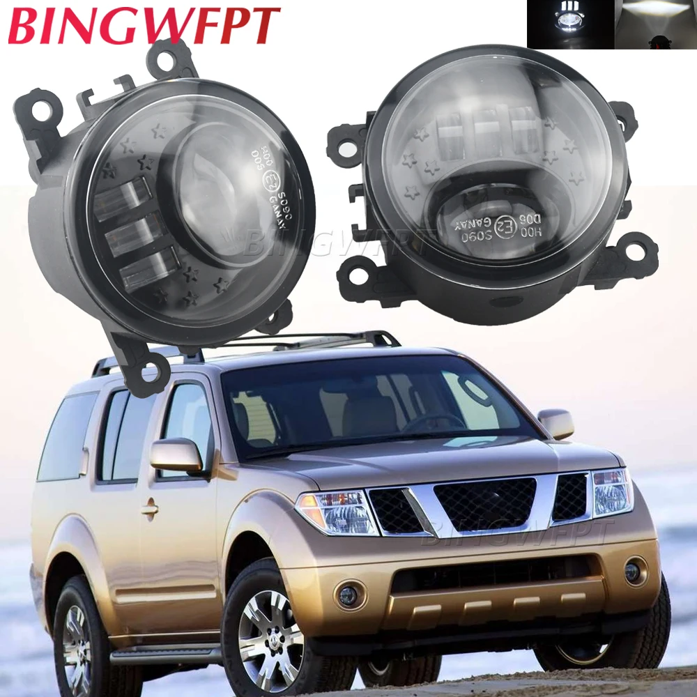 HIGH QUALITY DRL LED Fog Lights For Nissan Navara D40 2004-2015 For Nissan Leaf 2011-2015 Fog Lamp Daytime Running Lights H11