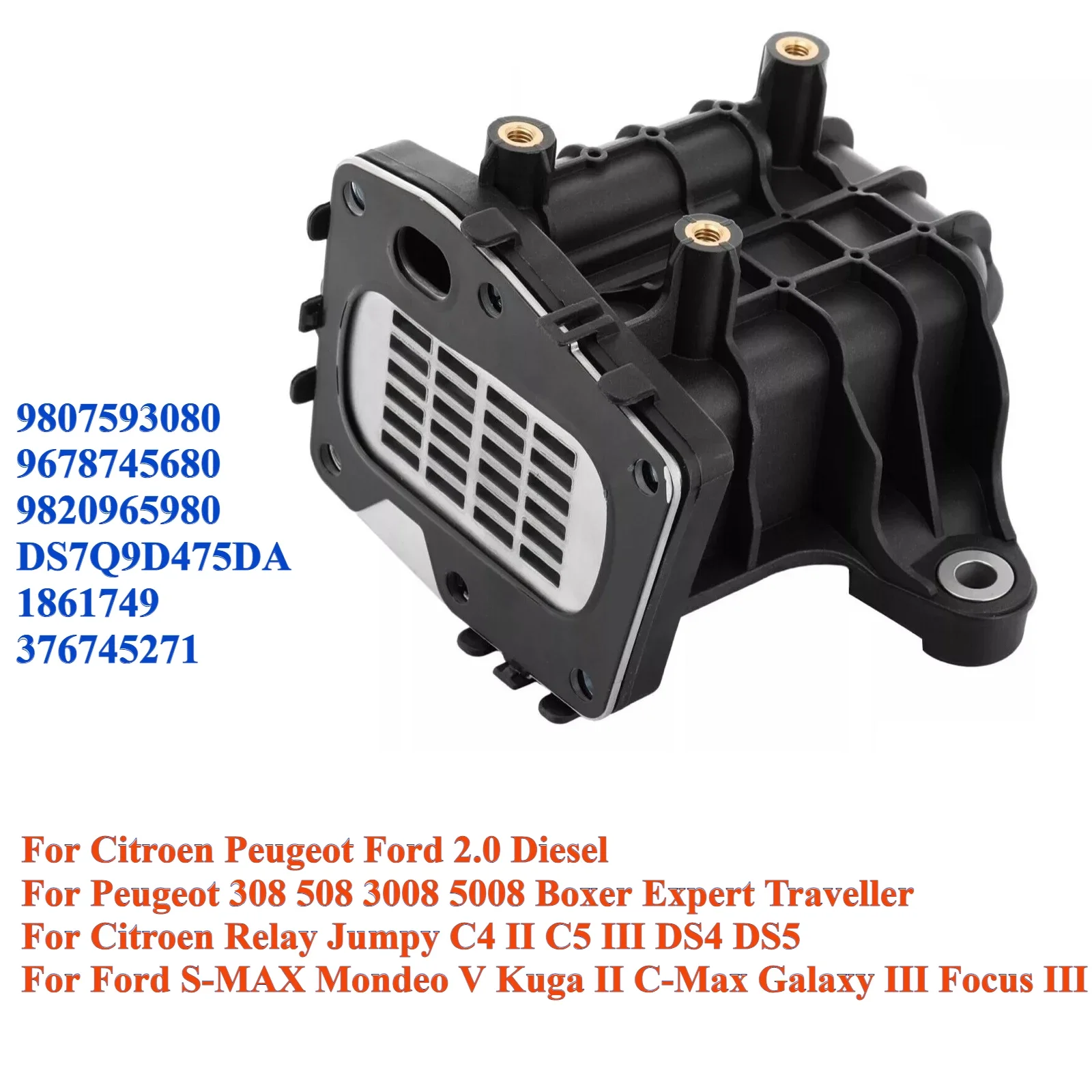 

9807593080 9678745680 9820965980 EGR Cooler Housing For Citroen Jumpy Peugeot Boxer Ford S-MAX C-Max 2.0 Diesel DS7Q9D475DA