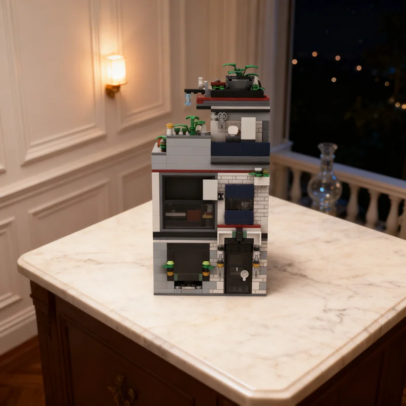

987pcs MOC Trendy Modular Building Queer Eye Streetscape Model Blocks Toy Gift Creative Display Collectible Desk Premium Adult