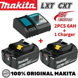 Литий-ионная аккумуляторная батарея Makita 18 В 6,0 Ач для электроинструмента Makita, аккумуляторы 18 В BL1840 BL1850 BL1830 BL1860B LXT 400 + зарядное устройство