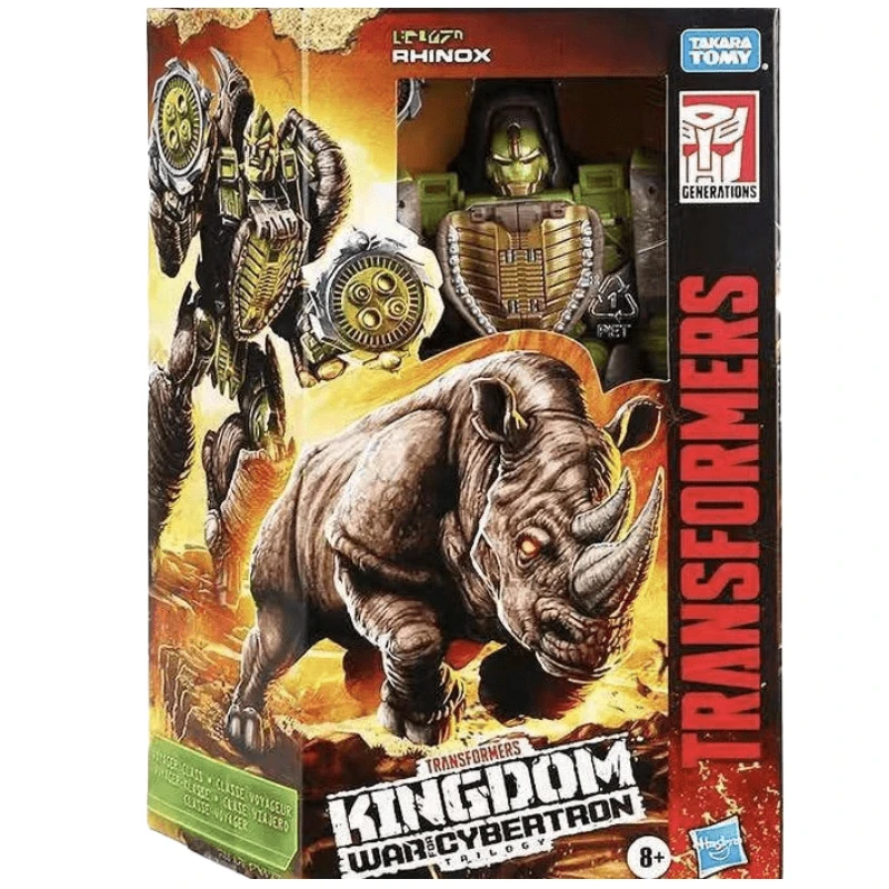 Takara Tomy-Transformers Serie G, Kingdom WFC-K27, Rhino Warrior, Robot de acción de Anime, juguetes de regalo, en Stock