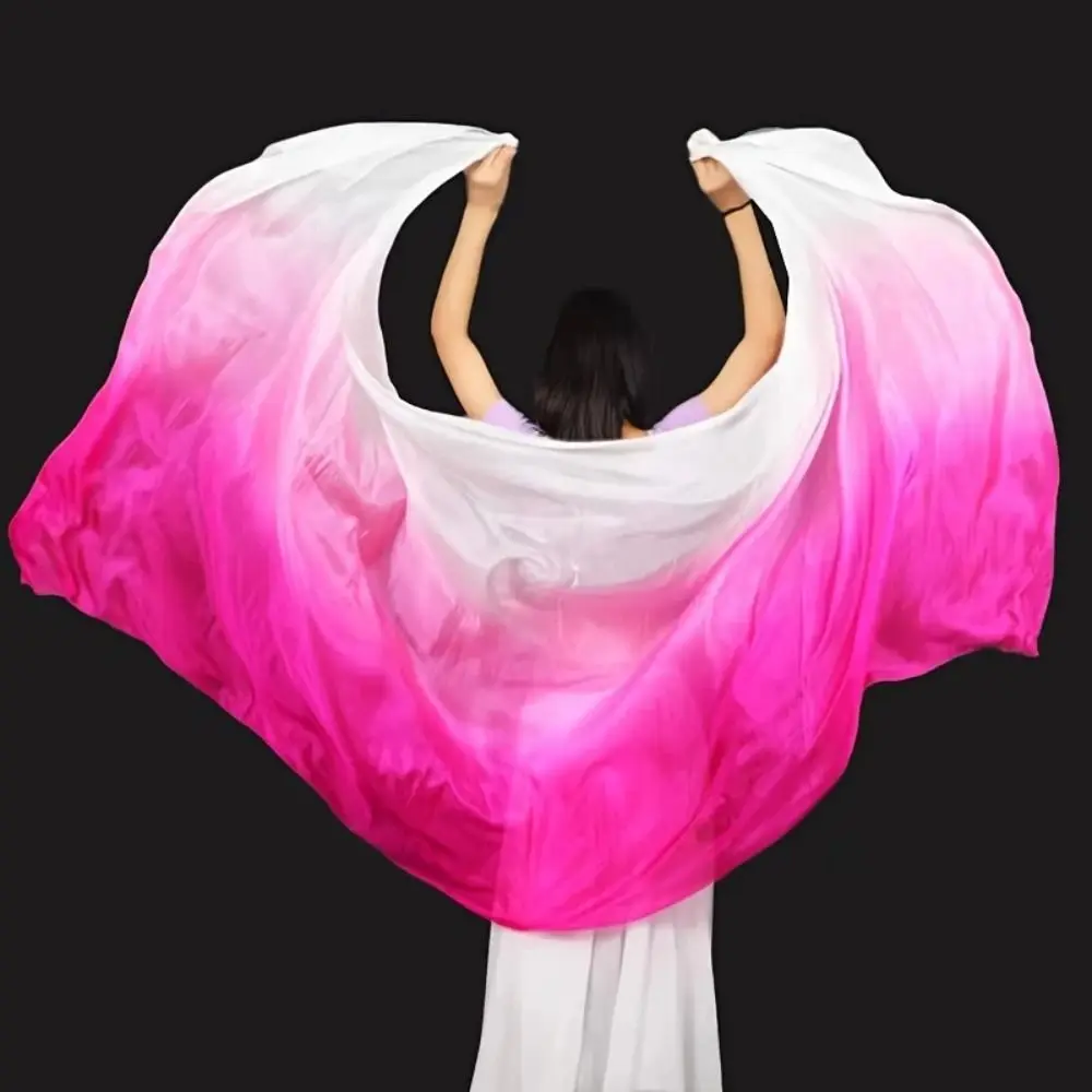 Costumes Accessories Belly Dance Veils Gradient Color 250cmx120cm Veil Shawls Light Texture Performance Dance Veil image 2
