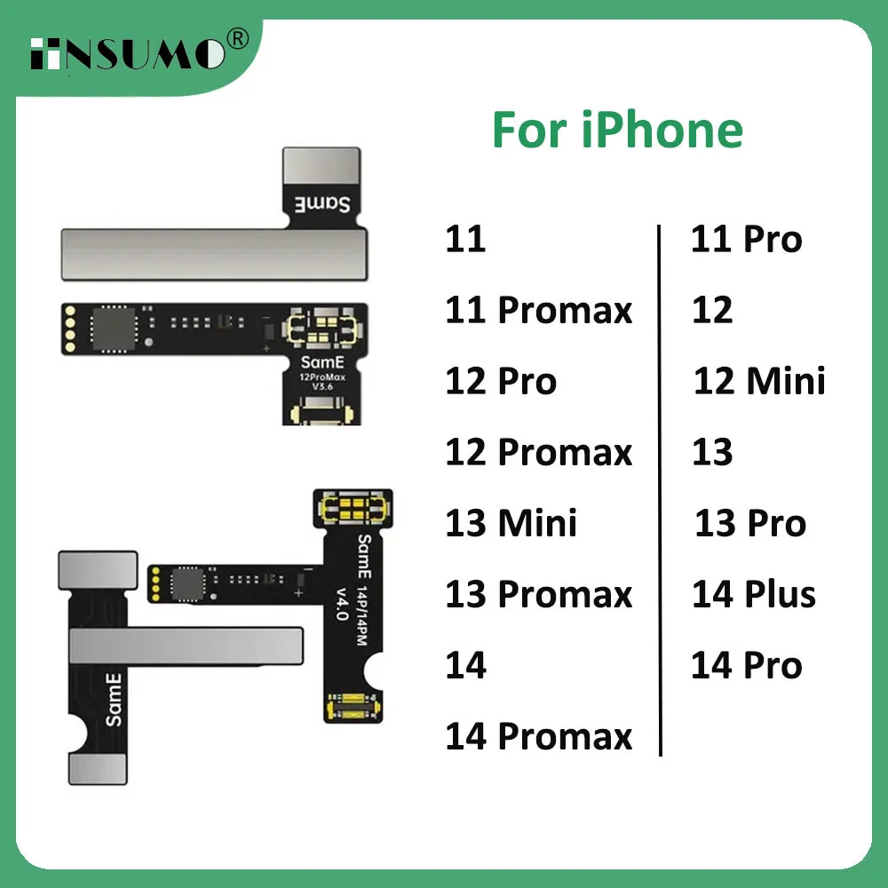 

5pc SamE Pre-Programmed Battery Tag-on Flex Cable For iPhone 14 13 12 11 Pro Battery Repair Tool To Solve Error Message Pop Up