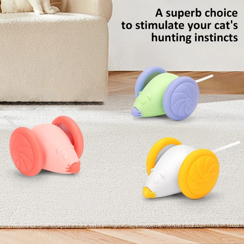 Jouet interactif d'intérieur pour chats, en plastique, en forme souris, jouet d'entraînement amusant, livraison directe