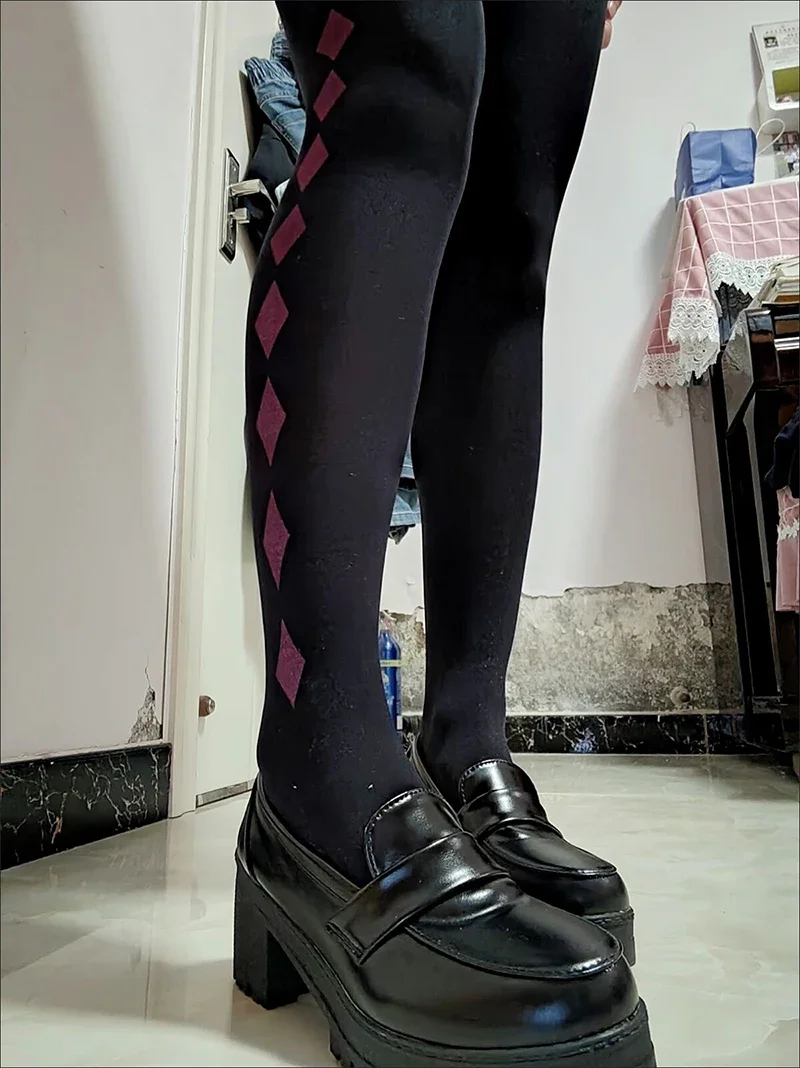 2025 Halloween Anime Puella Magi Madoka Magica Cosplay Akemi Homura Costume collants noir violet femmes JK bas filles