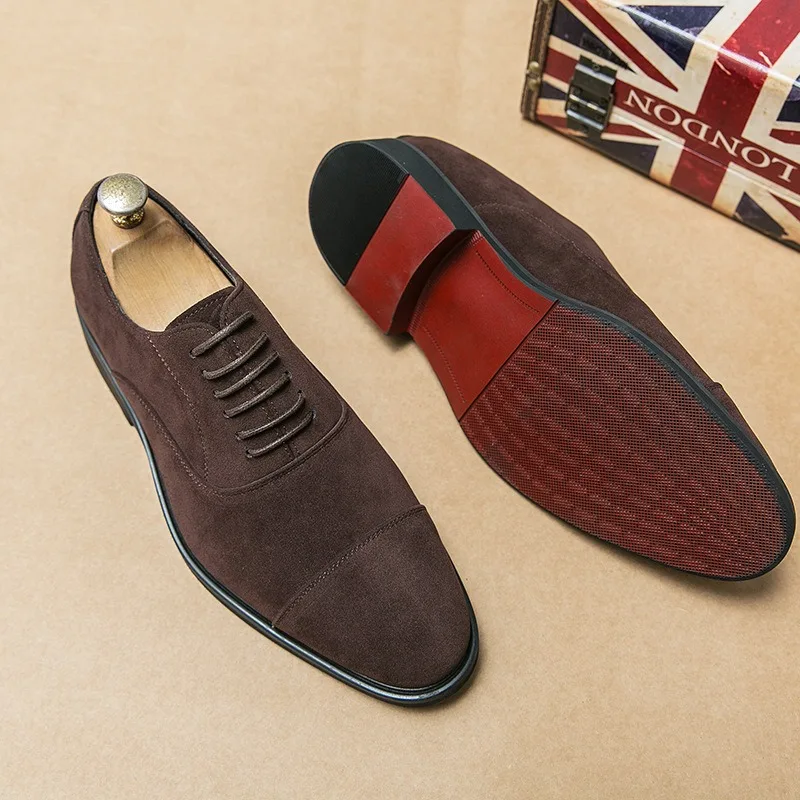 New Men's Shoes Luxury Suede Casual Shoe Designer Wedding Shoes for Men Pointed Business Formal Shoe Brogue Shoes Men's Loafers